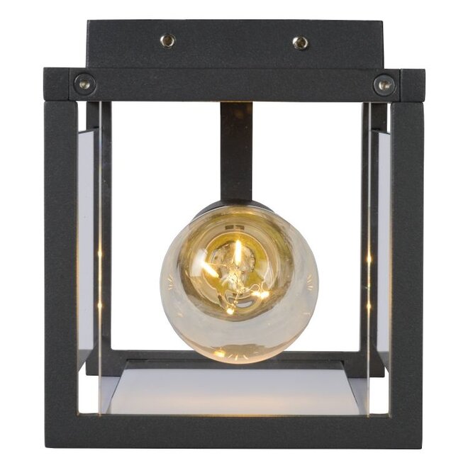Lucide Claire Mini - Wandlamp Buiten 1xE27 IP54 Antraciet