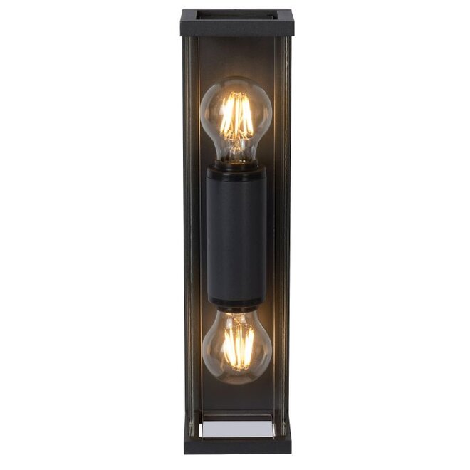 Lucide Claire Mini - Wandlamp Buiten 2xE27 IP54 Antraciet