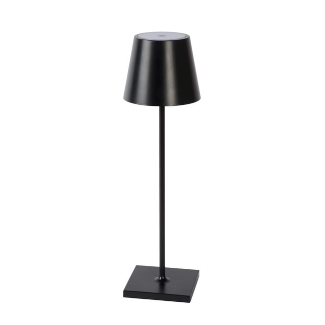 Lucide Justin - Tafellamp Buiten Ø 11 cm LED Dimb. 1x2,2W 3000K IP54 Zwart
