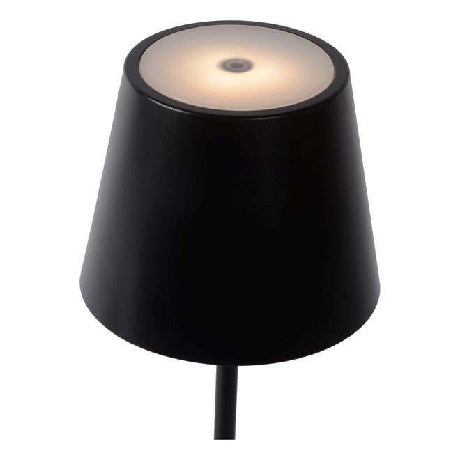 Lucide Justin - Tafellamp Buiten Ø 11 cm LED Dimb. 1x2,2W 3000K IP54 Zwart