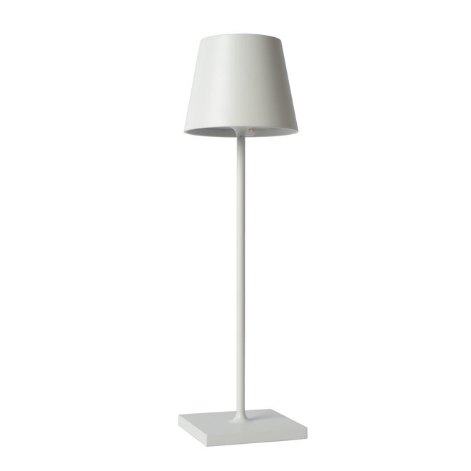 Lucide Justin - Tafellamp Buiten Ø 11 cm LED Dimb. 1x2,2W 3000K IP54 Wit