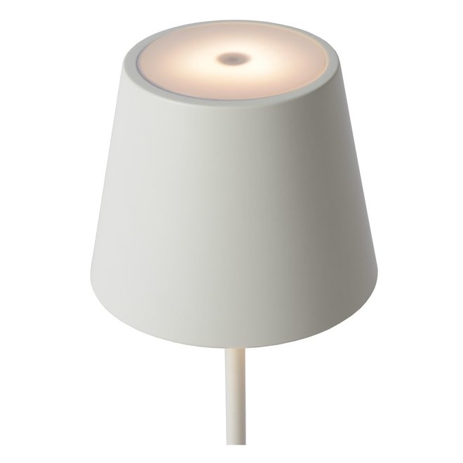 Lucide Justin - Tafellamp Buiten Ø 11 cm LED Dimb. 1x2,2W 3000K IP54 Wit
