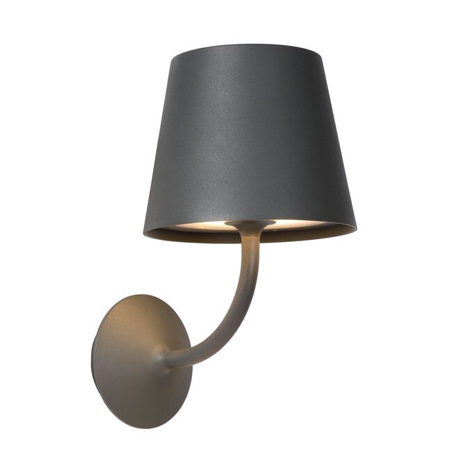 Lucide Justin - Wandlamp Buiten LED 1x7W 3000K IP65 Zwart