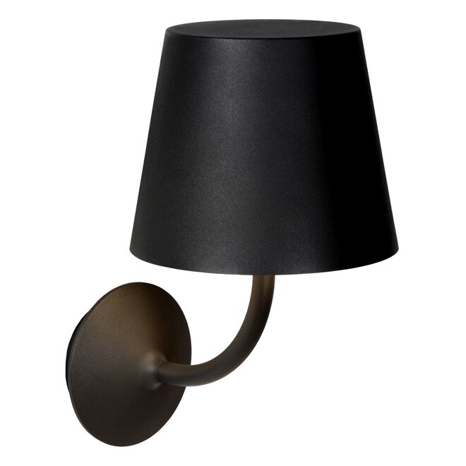 Lucide Justin - Wandlamp Buiten LED 1x7W 3000K IP65 Zwart