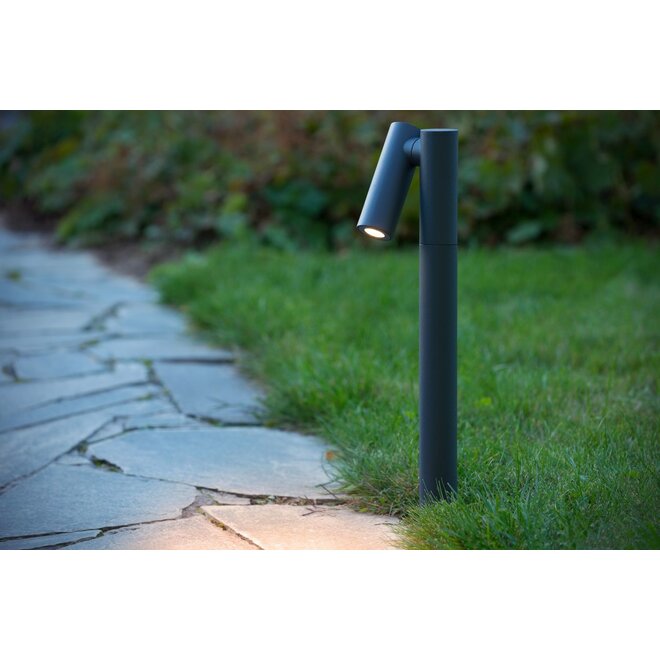Lucide Tatum - Sokkellamp Buiten LED 1x4,5W 3000K IP65 Antraciet