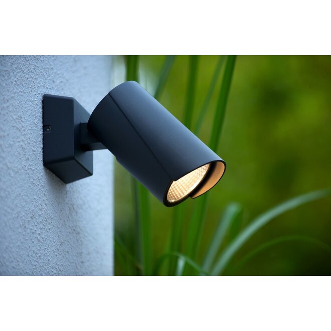 Lucide Manal - Wandspot Buiten LED 1x12W 3000K IP65 Antraciet