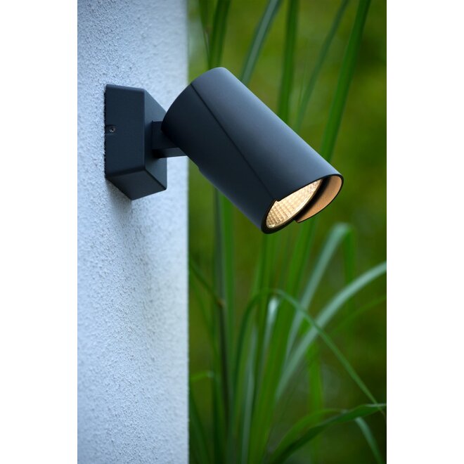 Lucide Manal - Wandspot Buiten LED 1x12W 3000K IP65 Antraciet
