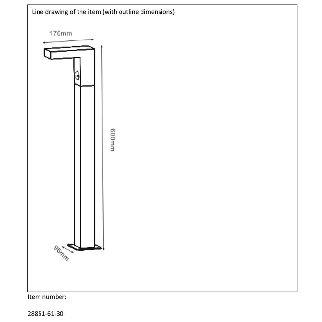 Lucide Texas-ir - Sokkellamp Buiten LED 1x6W 3000K IP54 Antraciet