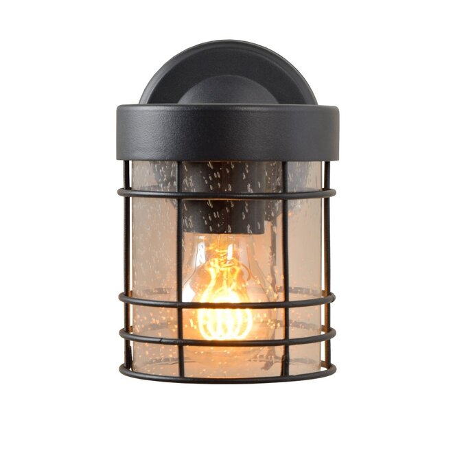 Lucide Keppel - Wandlamp Buiten 1xE27 IP23 Zwart
