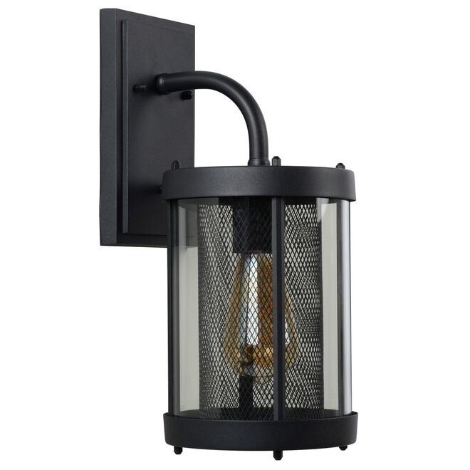 Lucide Makkum - Wandlamp Buiten 1xE27 IP23 Zwart