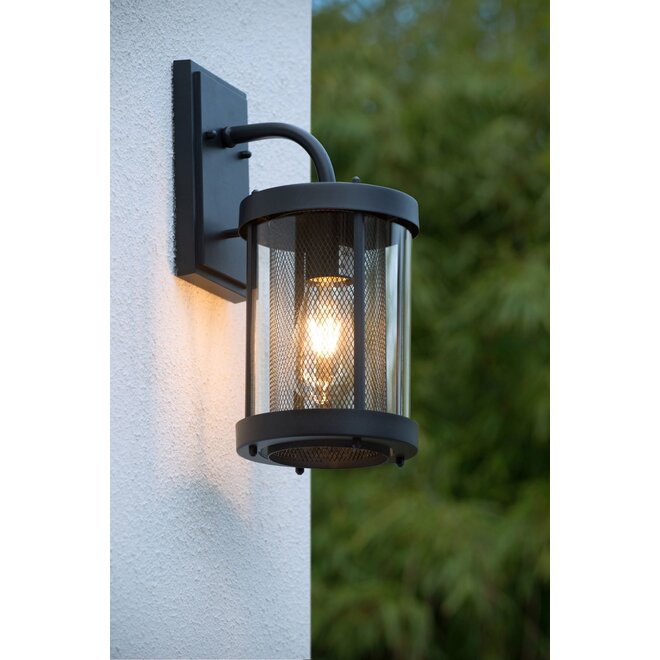 Lucide Makkum - Wandlamp Buiten 1xE27 IP23 Zwart
