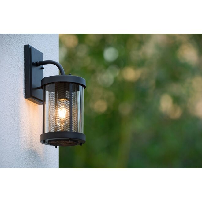 Lucide Makkum - Wandlamp Buiten 1xE27 IP23 Zwart