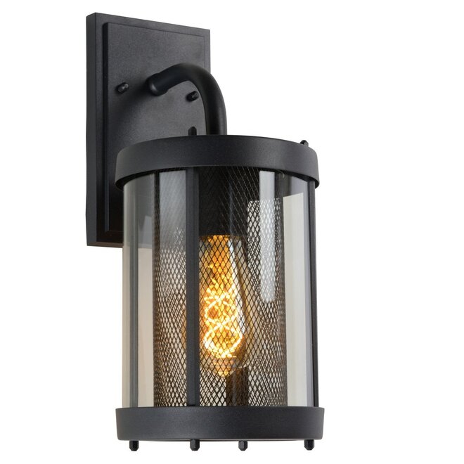 Lucide Makkum - Wandlamp Buiten 1xE27 IP23 Zwart