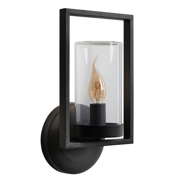 Lucide Nispen - Wandlamp Buiten 1xE14 IP44 Zwart