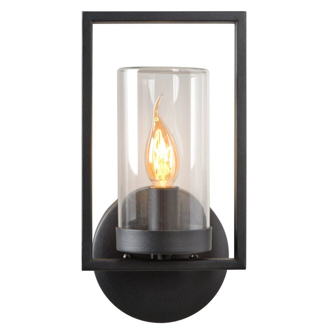 Lucide Nispen - Wandlamp Buiten 1xE14 IP44 Zwart