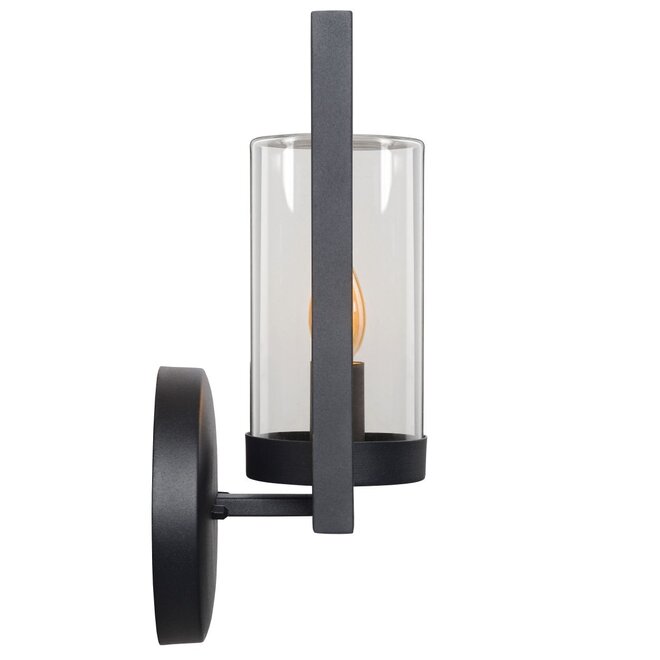 Lucide Nispen - Wandlamp Buiten 1xE14 IP44 Zwart