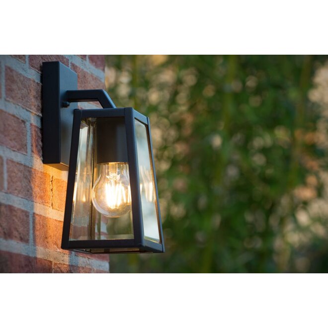 Lucide Matslot - Wandlamp Buiten 1xE27 IP23 Zwart