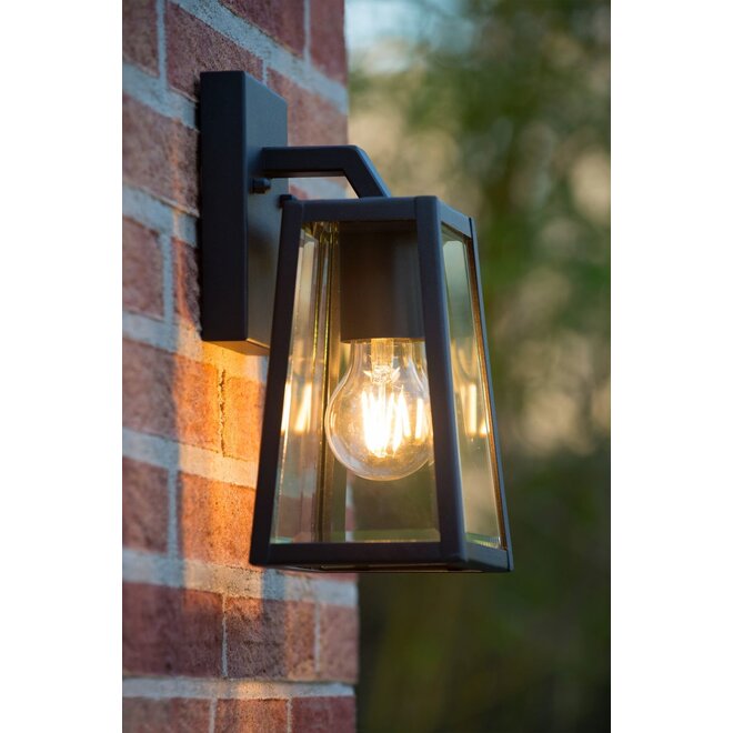 Lucide Matslot - Wandlamp Buiten 1xE27 IP23 Zwart
