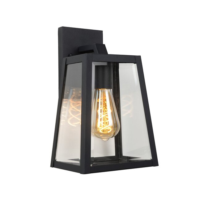 Lucide Matslot - Wandlamp Buiten 1xE27 IP23 Zwart