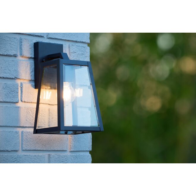 Lucide Matslot - Wandlamp Buiten 1xE27 IP23 Zwart