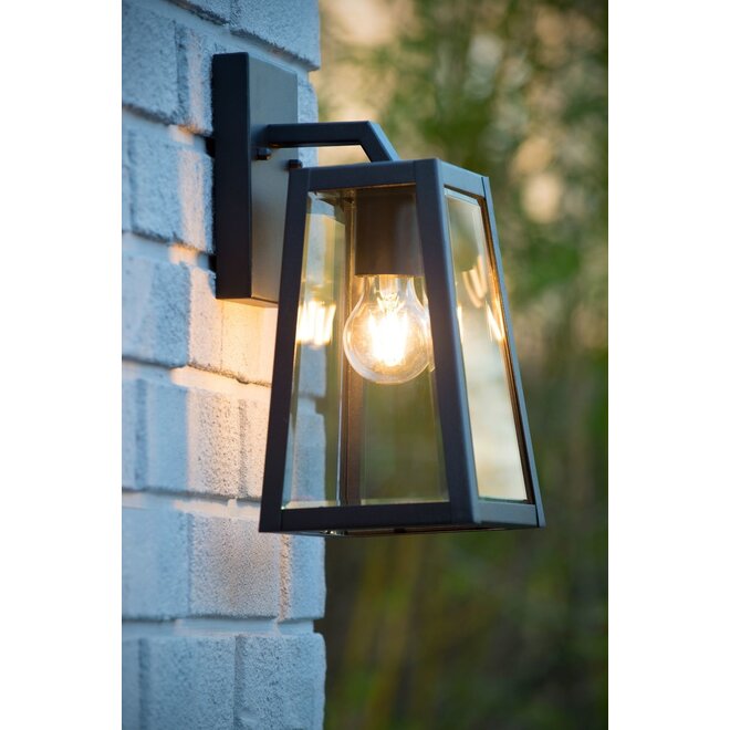 Lucide Matslot - Wandlamp Buiten 1xE27 IP23 Zwart