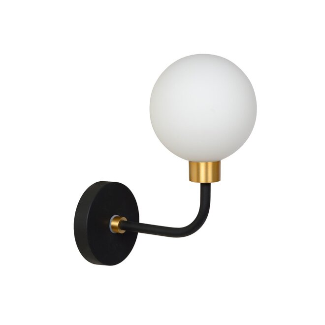 Lucide Berend - Wandlamp Badkamer 1xG9 IP44 Zwart