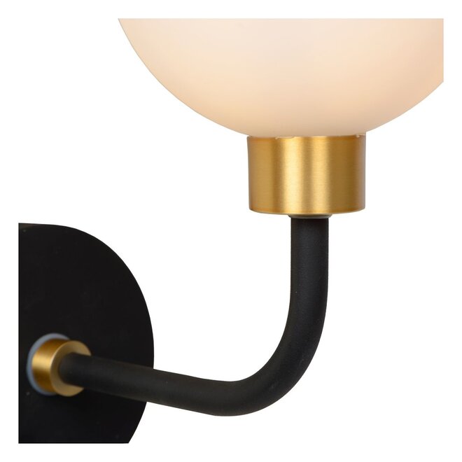 Lucide Berend - Wandlamp Badkamer 1xG9 IP44 Zwart