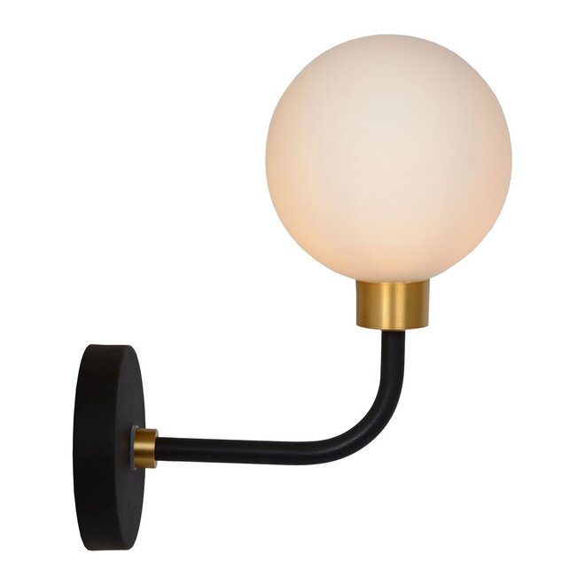 Lucide Berend - Wandlamp Badkamer 1xG9 IP44 Zwart