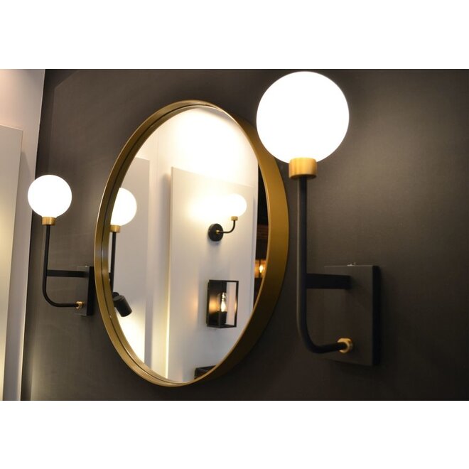 Lucide Berend - Wandlamp Badkamer 1xG9 IP44 Zwart