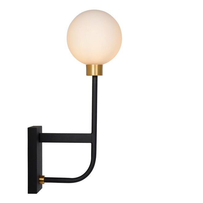 Lucide Berend - Wandlamp Badkamer 1xG9 IP44 Zwart