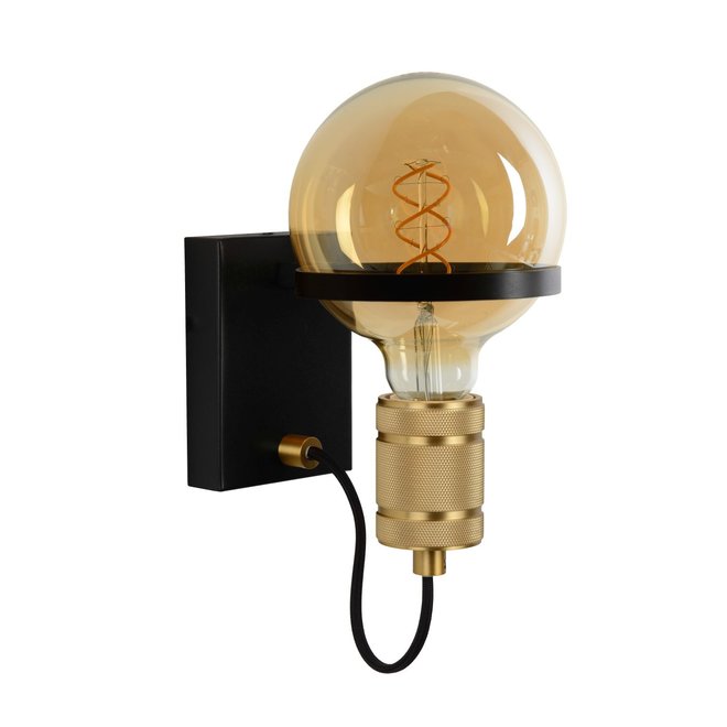 Lucide Ottelien - Wandlamp Ø 17,7 cm 1xE27 Zwart