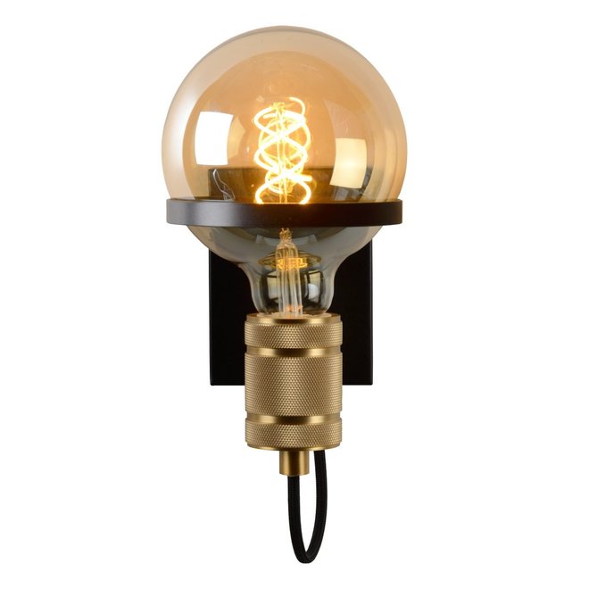 Lucide Ottelien - Wandlamp Ø 17,7 cm 1xE27 Zwart