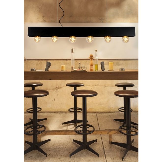 Lucide Surtus - Hanglamp 6xE27 Zwart