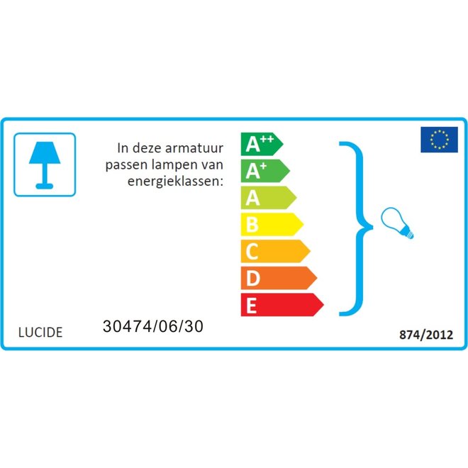 Lucide Surtus - Hanglamp 6xE27 Zwart