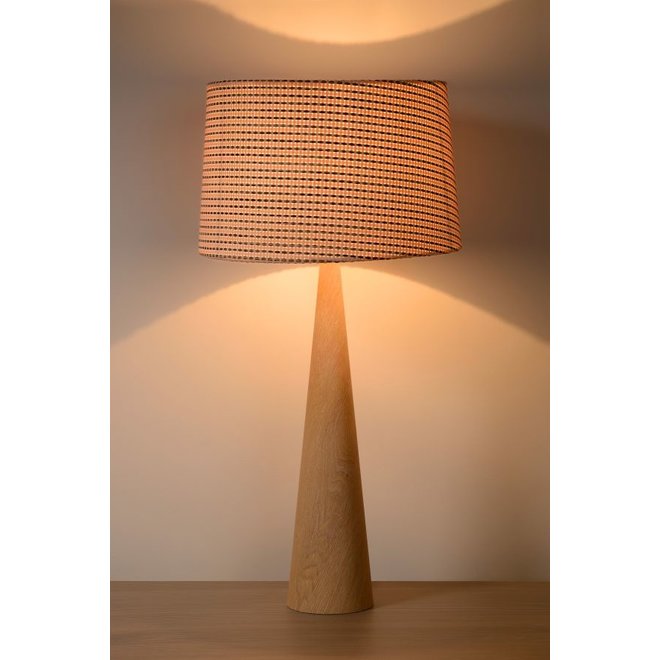 Lucide Conos - Tafellamp Ø 35 cm 1xE27 Licht hout