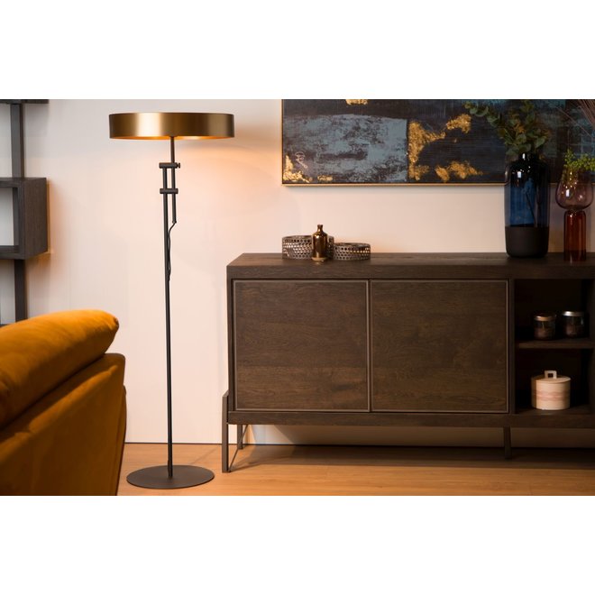 Lucide Giada - Vloerlamp Ø 45 cm 2xE27 Mat Goud / Messing