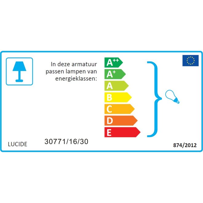 Lucide Ottelien - Vloerlamp Ø 23 cm 1xE27 Zwart