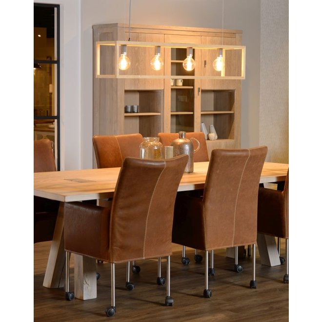 Lucide Oris - Hanglamp 4xE27 Licht hout