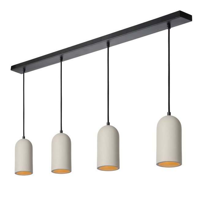 Lucide Gipsy - Hanglamp 4xE27 Taupe