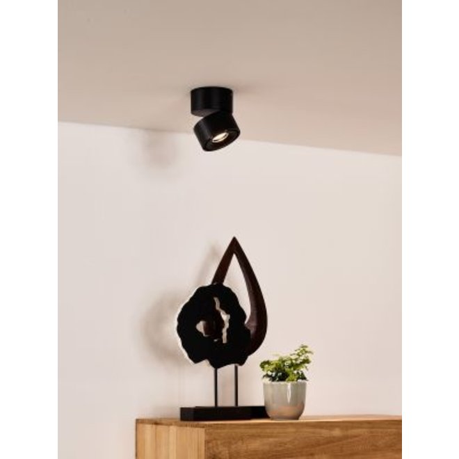 Lucide Yumiko - Plafondspot Ø 7,8 cm LED Dimb. 1x8W 2700K Zwart