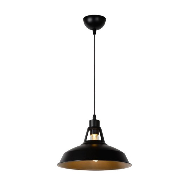 Lucide Brassy-bis - Hanglamp Ø 31 cm 1xE27 Zwart