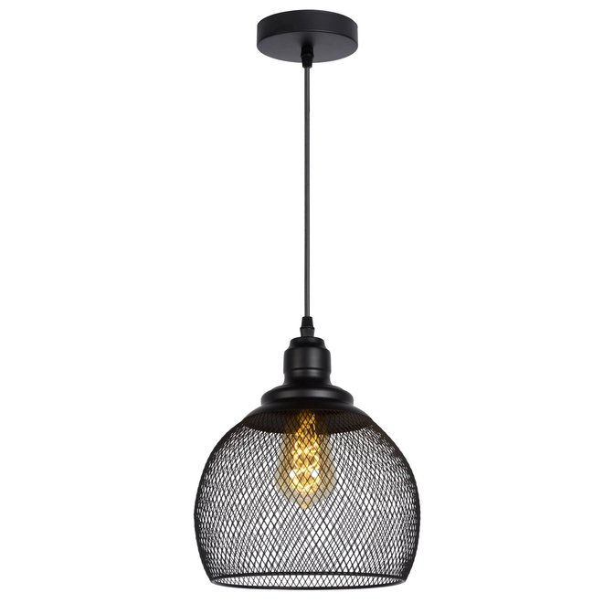 Lucide Mesh - Hanglamp Ø 22 cm 1xE27 Zwart