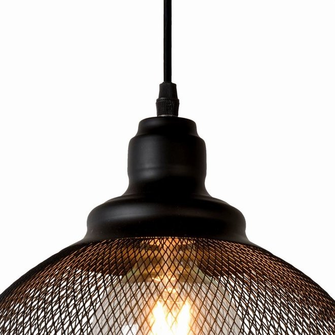 Lucide Mesh - Hanglamp Ø 28 cm 1xE27 Zwart