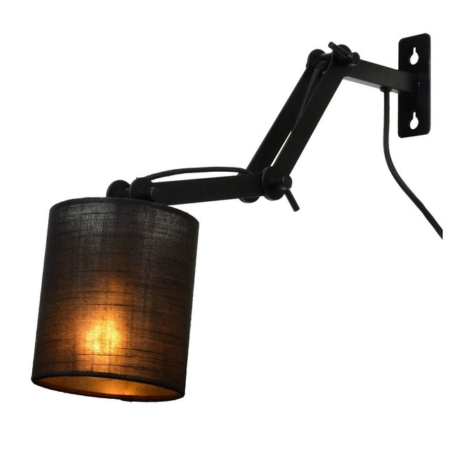 Lucide Tampa - Wandlamp Ø 12 cm 1xE27 Zwart