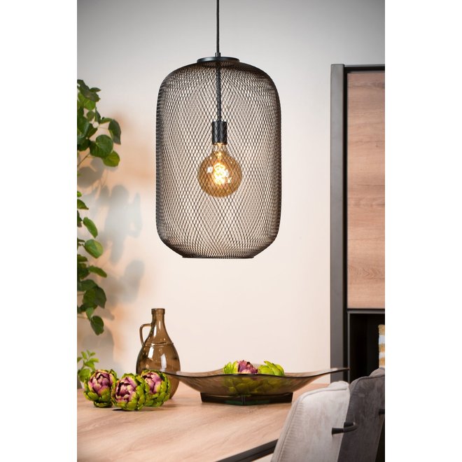 Lucide Mesh - Hanglamp Ø 35 cm 1xE27 Zwart