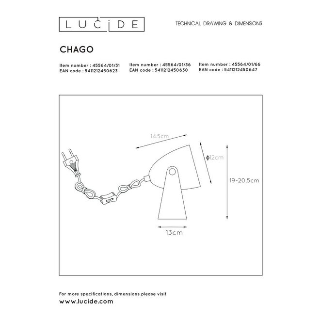 Lucide Chago - Tafellamp 1xE14 Grijs