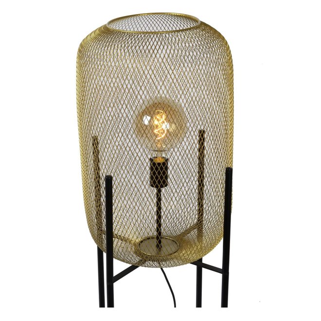 Lucide Mesh - Vloerlamp Ø 35 cm 1xE27 Mat Goud / Messing