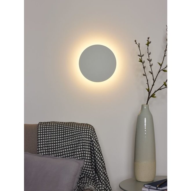 Lucide Eklyps Led - Wandlamp Ø 25 cm LED 1x8W 3000K Wit