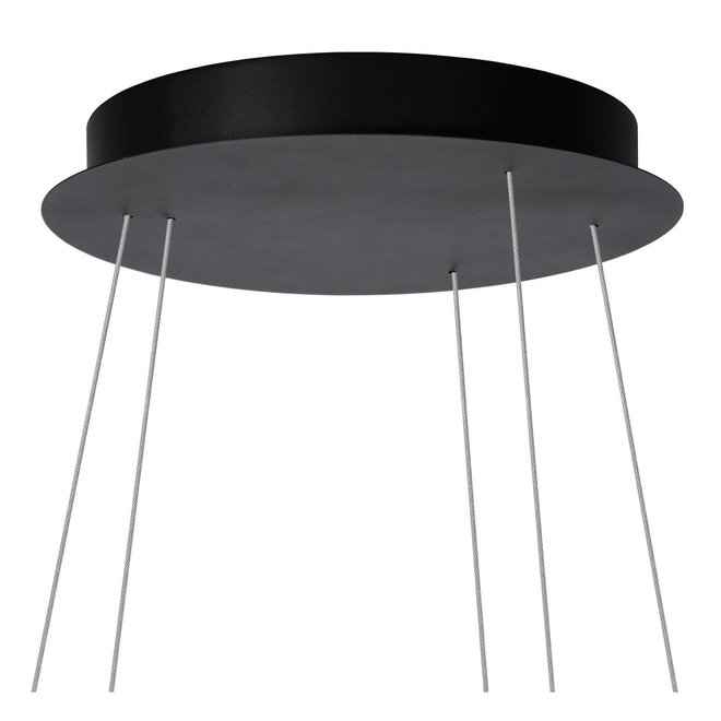 Lucide Triniti - Hanglamp Ø 80 cm LED Dimb. 3000K Zwart