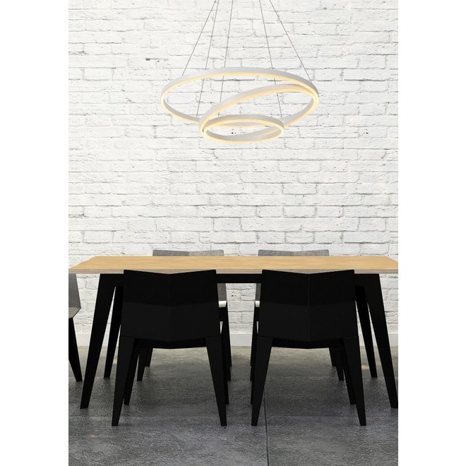 Lucide Triniti - Hanglamp Ø 80 cm LED Dimb. 3000K Wit